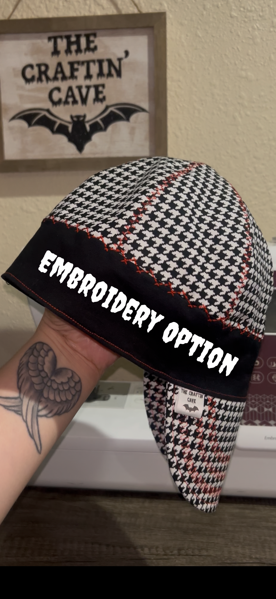 Houndstooth Bay+(EMBROIDERY OPTION)